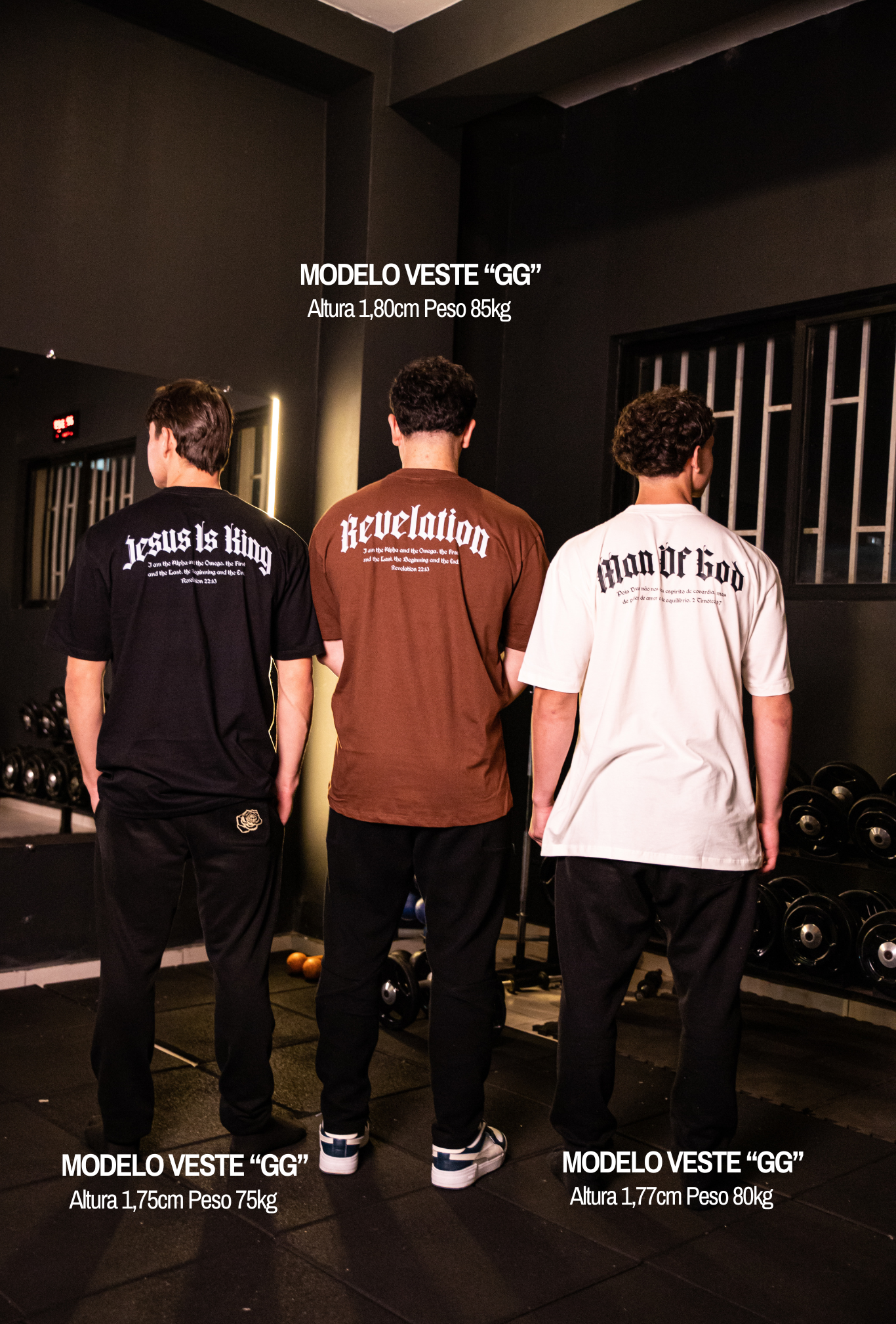 Kit 3 camisetas - Jesus Is King + Man Of God + Revelation