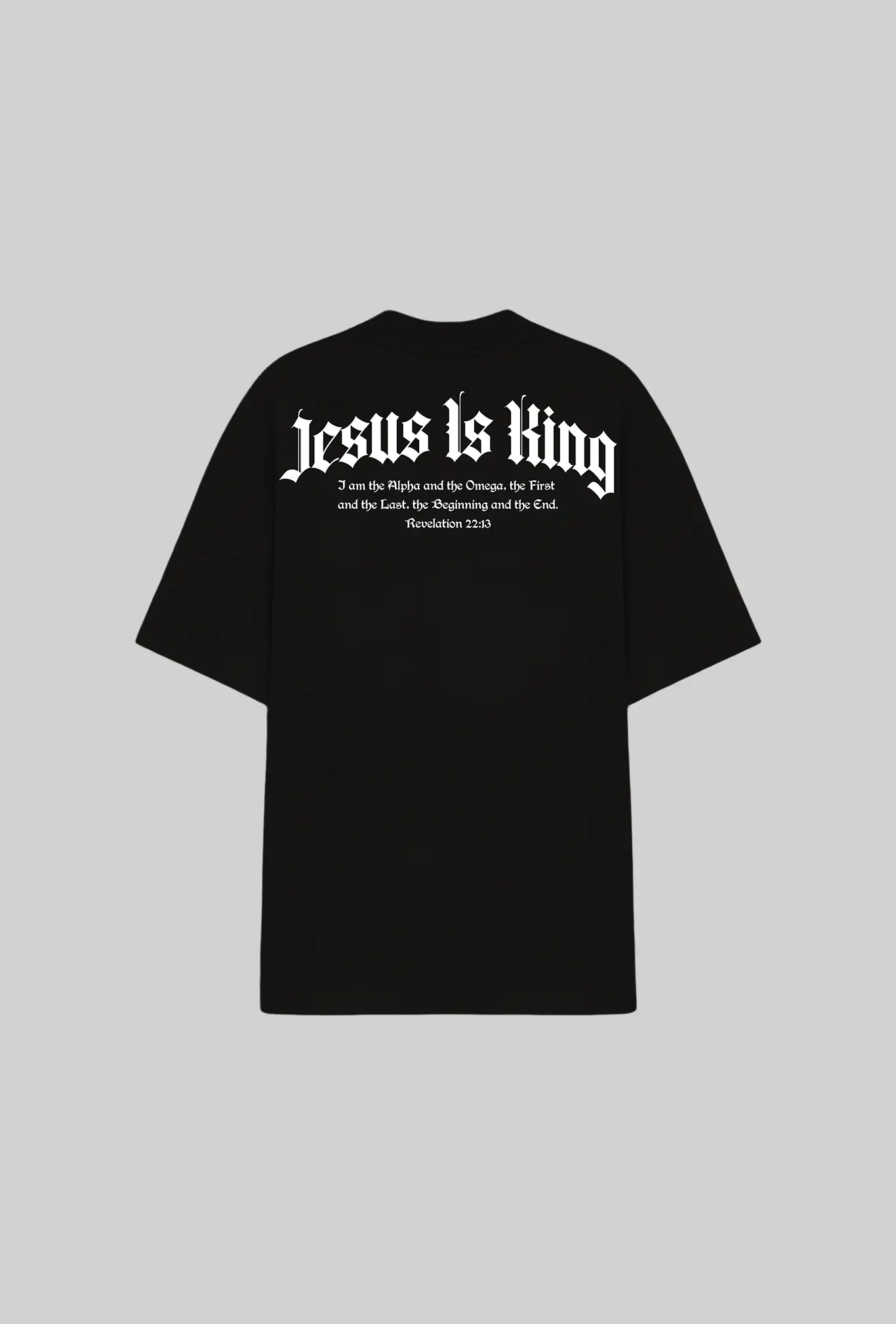 Camiseta oversized Jesus Is King GLORYFIT off white vista frontal