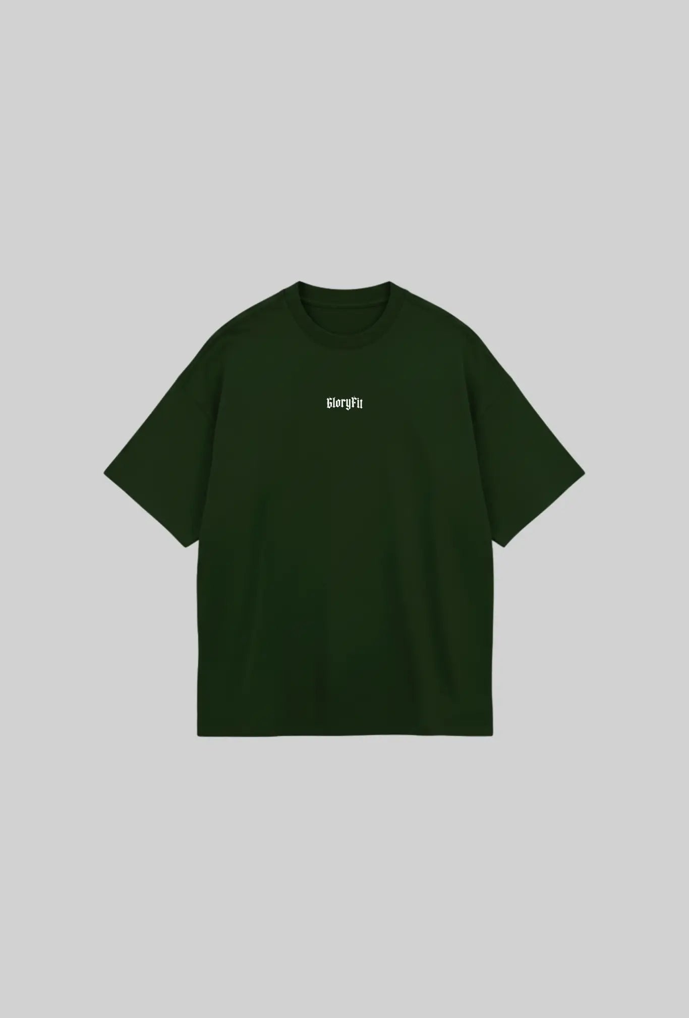 Mockup da camiseta Oversized Premium Jesus Is King verde vista de frente