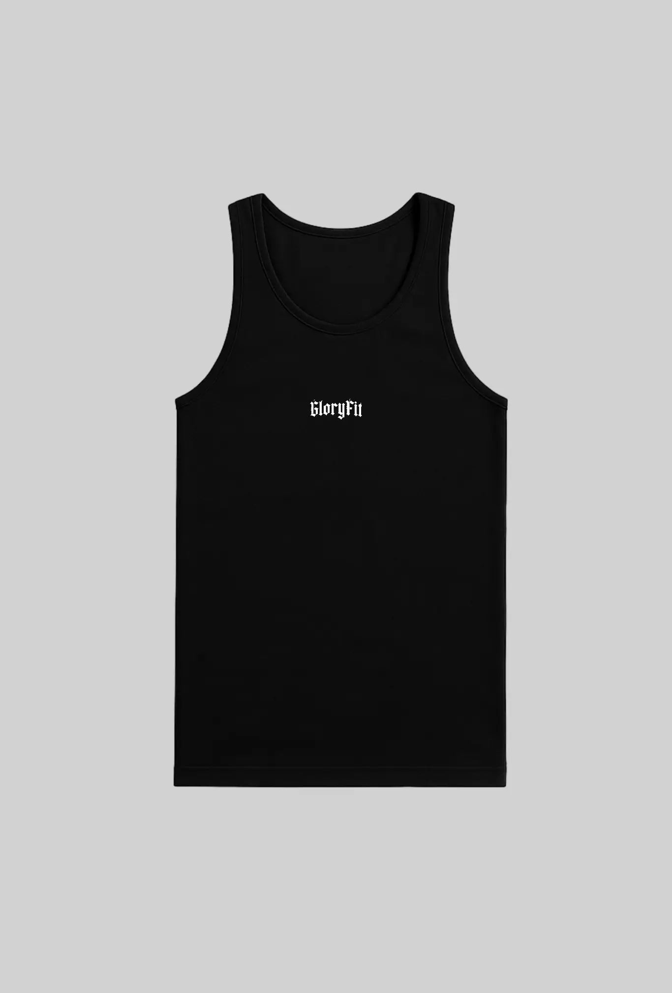 Regata canelada Basic preta vista de frente