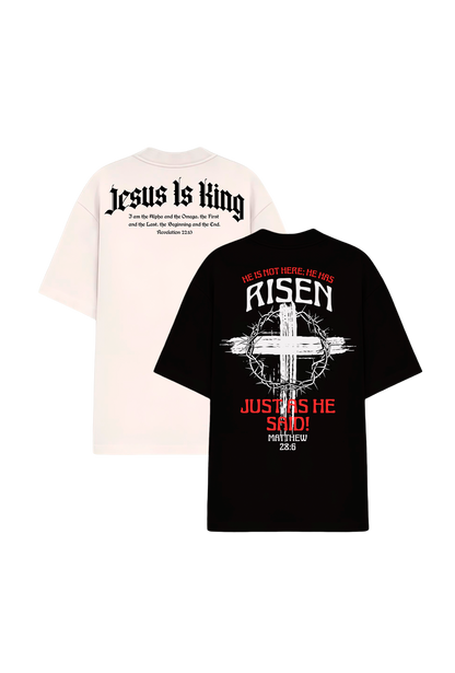 Kit 2 camisetas - Risen + Jesus Is King