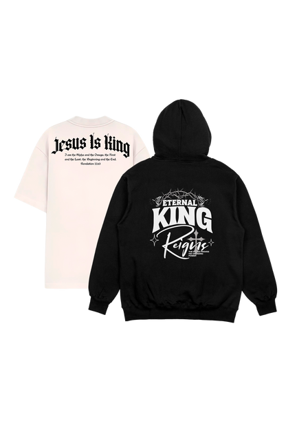 KIT 1 Moletom Eternal King + 1 Over Jesus Is King