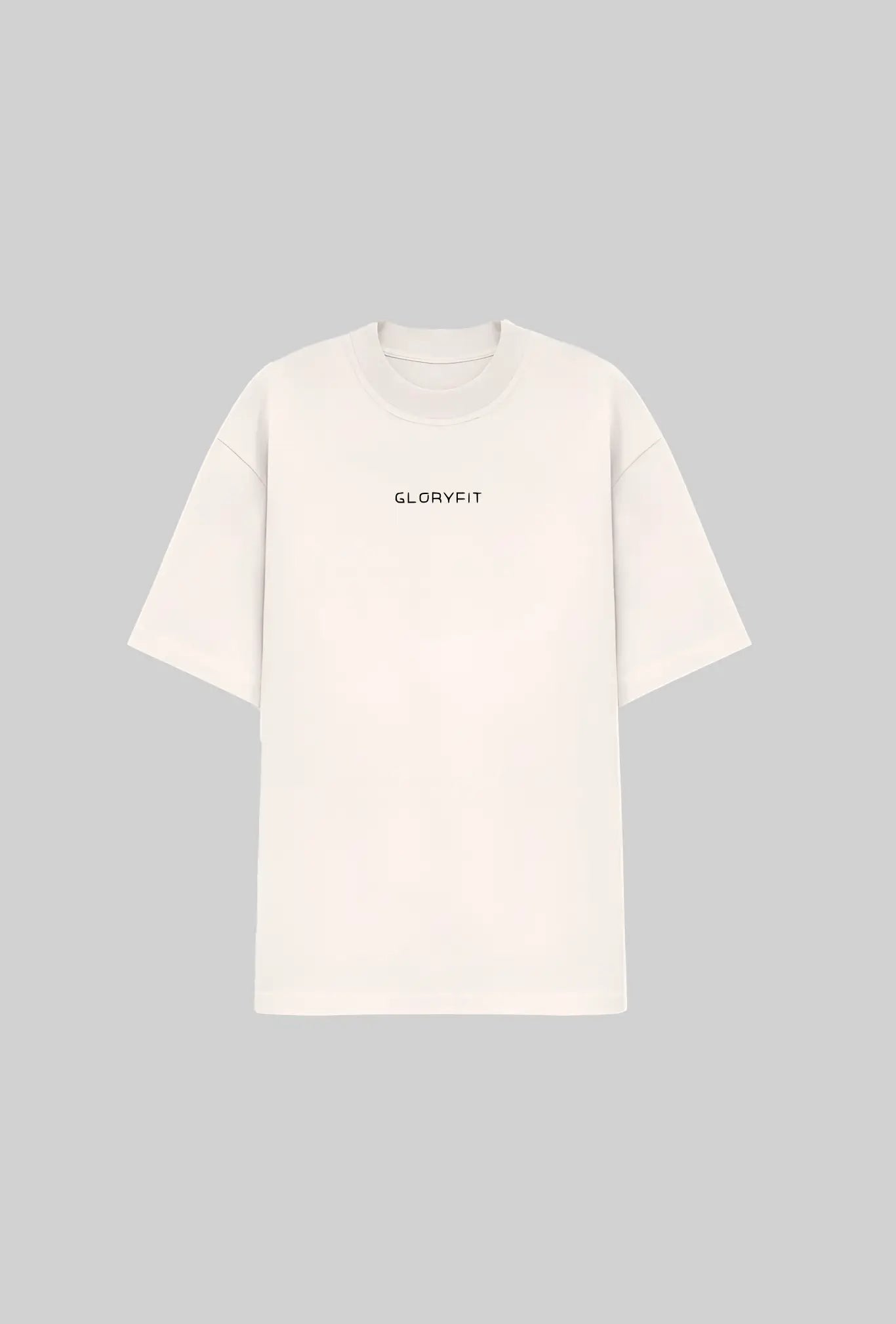 Camiseta Oversized Jesus Is The Only King GLORYFIT off white vista de frente