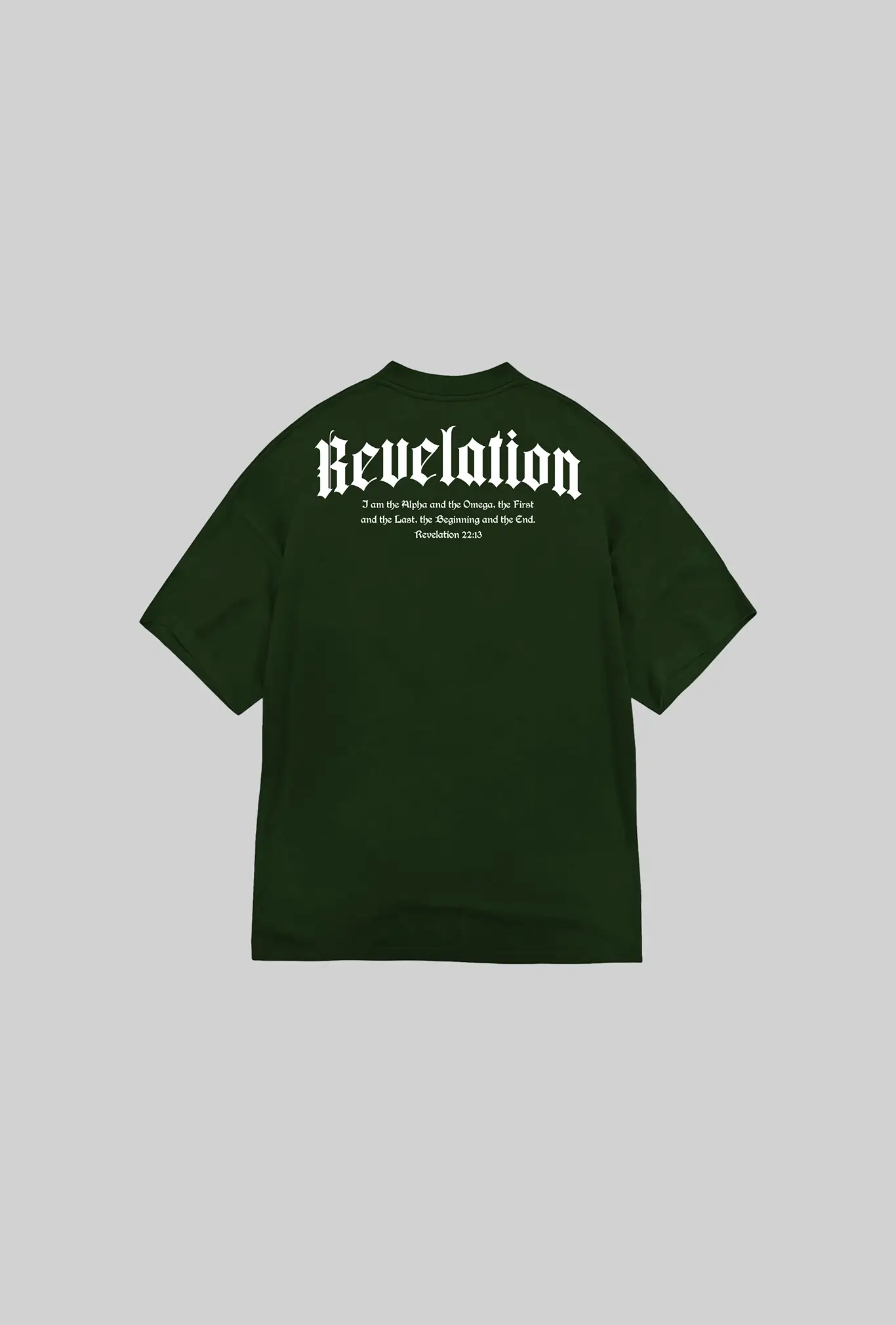 Camiseta Oversized Premium Revelation GLORYFIT verde vista de costas